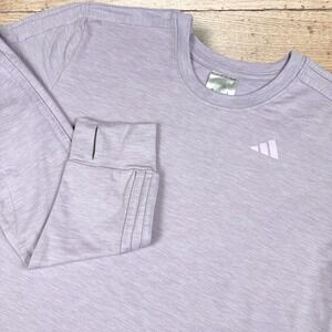 ADIDAS Girls' Mélange Training‎ Long Sleeve Tee Shirt Size L Purple NWT